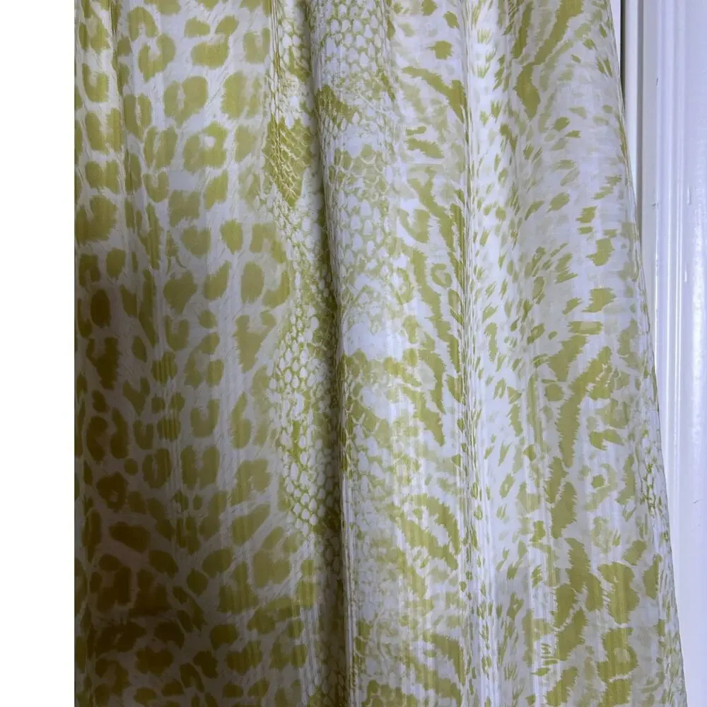 ALLSAINTS NWT $229 Clara Noche Lime Green Snake Print Midi Skirt Size 10